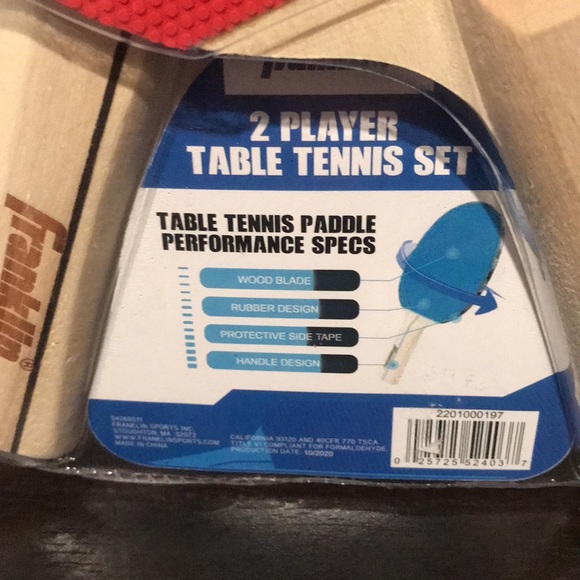 Franklin Table Tennis Net and 2 Player Table Tennis Set Bundle. - Picture 7 of 8